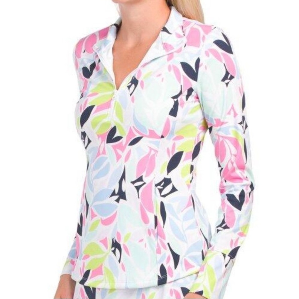 Tommy Bahama Upf 50 Long Sleeve Quarter Zip Golf Top